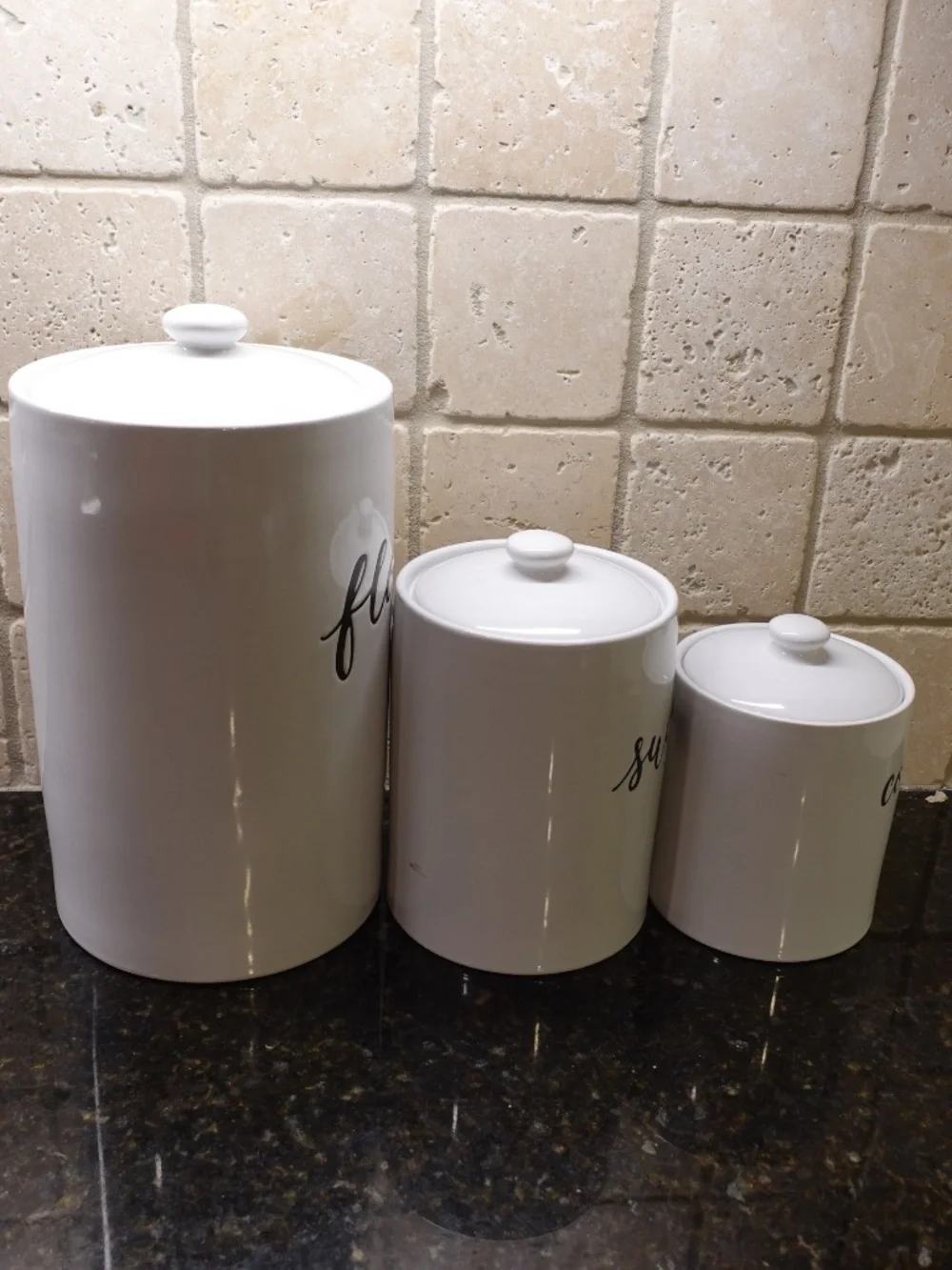 Kitchen Coffee, Flour, and Sugar containers. - Picture 3 of 5
